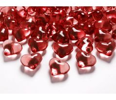 Kryštálové srdcia červené, 21mm