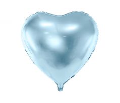 Fóliový balón Srdce, 45 cm, svetlomodrý