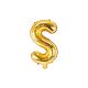 Fóliový balón Písmeno "S" zlatý