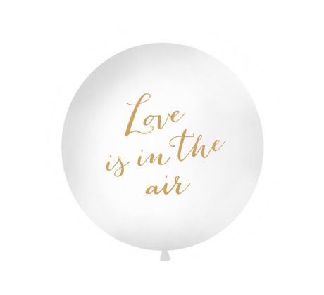 Balón veľký Love is in the air zlaté