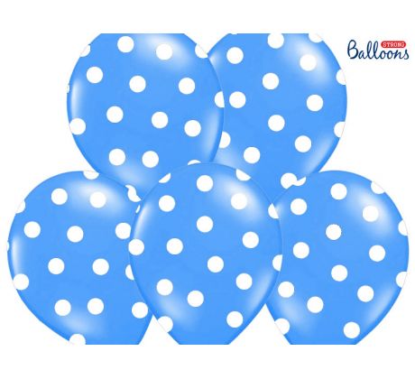 Balóny Dots, 30 cm, nevädzovo modré (1 bal / 50 ks)