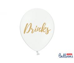 Balóny Drinks, 30 cm, čisto biele (1 bal / 50 ks)