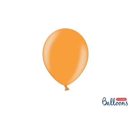 Balóny metalické 12 cm, mandarínkovo oranžové (1 bal / 100 ks)