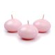 Plávajúce sviečky, matné, ružové, 4 cm (1 bal / 50 ks)