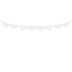 Girlanda strapcový polkruh, biely, 3m
