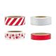 Dekoračné pásky (washi) Red&Silver