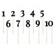 Čísla na stôl čierne, 24 - 26 cm (1 bal / 11 bal)
