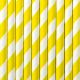 Papierové slamky, žlté, 19,5 cm