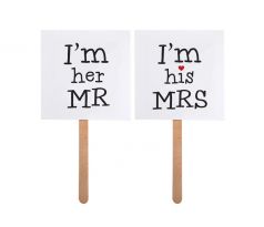 Foto doplnky I'm his MRS/I'm her MR (2 ks.)