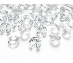 Kryštálové diamanty , bezfarebné, 20 mm (1 bal / 10 ks.)