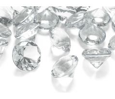Kryštálové diamanty , bezfarebné, 30 mm (1 bal / 5 ks)