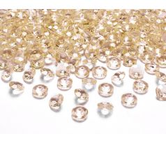Kryštálové diamanty zlaté, 12mm