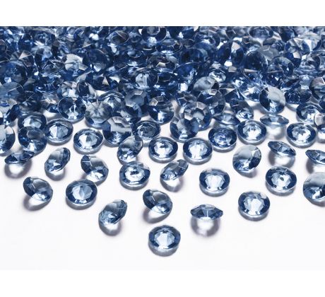 Kryštálové diamanty , tmavomodré, 12 mm (1 bal / 100 ks)