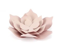 Papierové dekorácie Kvety púdrovo ružové 7 - 8 cm
