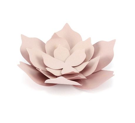 Papierové dekorácie Kvety púdrovo ružové 7 - 8 cm