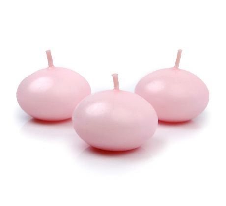Plávajúce sviečky, matné, ružové, 4 cm (1 bal / 50 ks)
