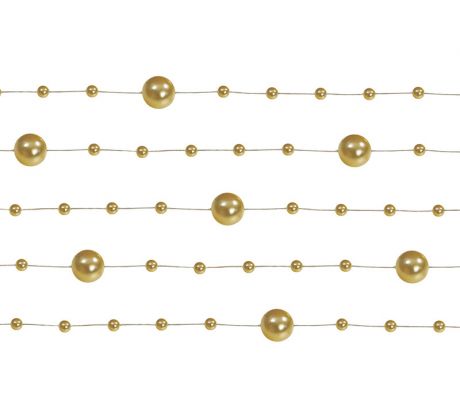 Perlové girlandy zlaté, 1,3m
