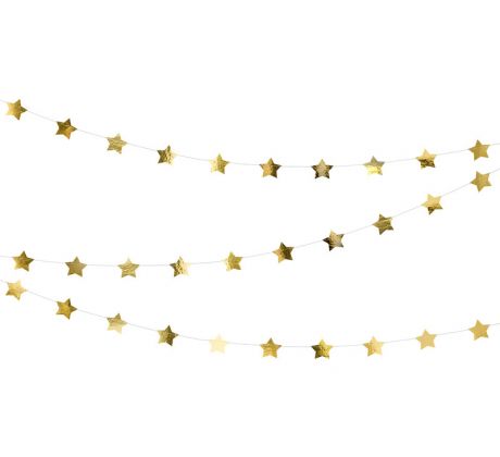 Girlanda zlaté hviezdy, 3,6m