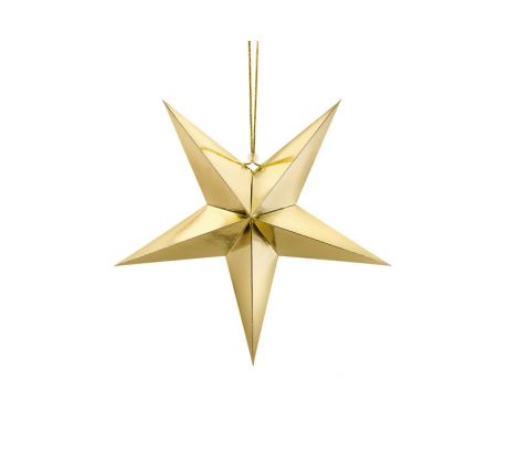Visiaca dekorácia Zlatá hviezda stredná