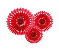 Rozetky, červené, 20-30 cm (1 bal / 3 ks)