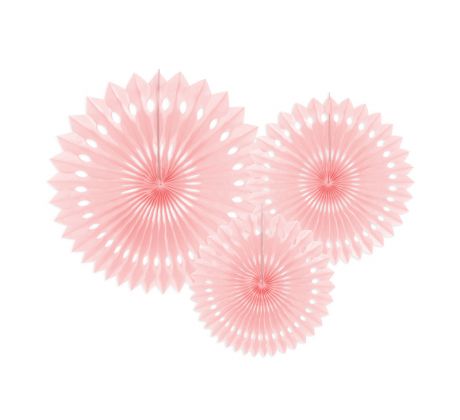 Rozetky, púdrovo ružové, 20-30 cm (1 bal / 3 ks)