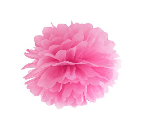 Pomponová guľa ružová, 25 cm
