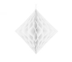 Honeycomb diamant, biely, 20 cm
