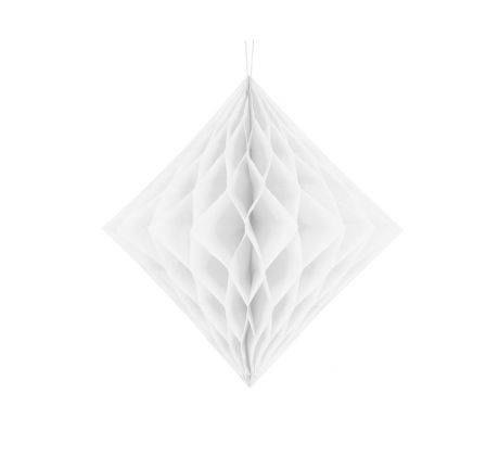 Honeycomb diamant, biely, 20 cm