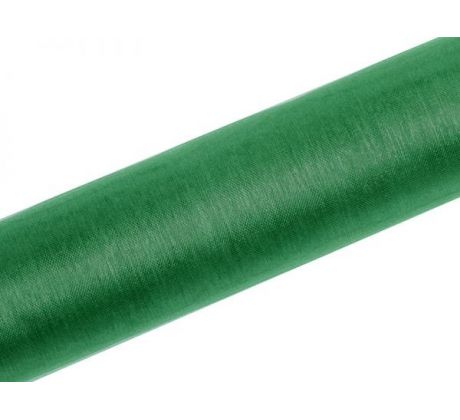Organza smaragdovo zelená úzka, 16cm x 9m