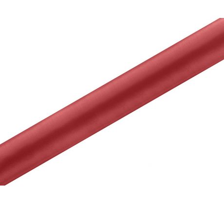 Satén hladký, červený, 0,36 x 9 m (1 bal / 9 m)