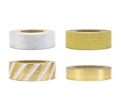 Dekoračné pásky (washi) Gold&Silver