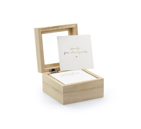 Kniha hostí - svadobná krabica, 9,5 x 9,5 x 6 cm, anglická verzia