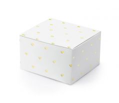Darčekové krabičky Srdiečka, biele, 6x3,5x5,5 cm (1 bal / 10 ks)