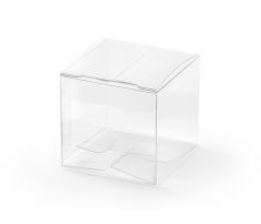 Darčekové krabičky štvorcové, priehľadné, 5x5x5cm (1 bal / 10 ks.)