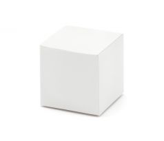 Darčekové krabičky štvorcové, biele (1 bal / 10 ks.)