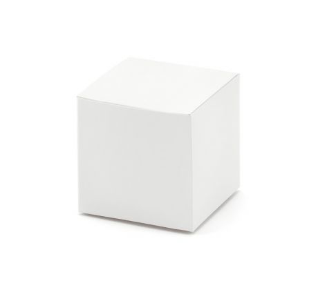 Darčekové krabičky štvorcové, biele (1 bal / 10 ks.)