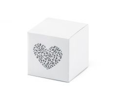 Darčekové krabičky Ornamentové srdce (1 bal / 10 ks)