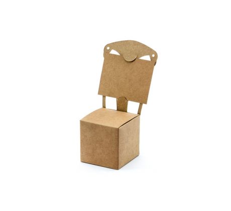 Darčekové krabičky Stolička, kraft, 5x5x5cm (1 bal / 10 ks)