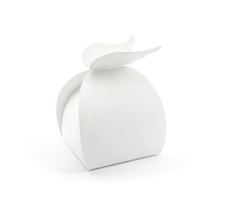 Krabička na tortu, biela s krídlami, 8,5 x 14,5 x 8,5 cm (1 bal / 10 ks)