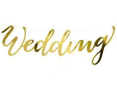 Banner Wedding zlatý