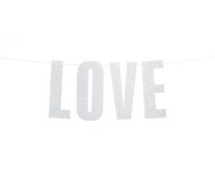 Banner Love strieborný