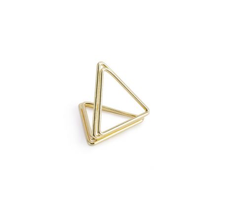Stojan na menovky trojuholníky, zlaté, 2,3 cm (1 bal / 10 ks)