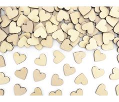 Srdcové konfety drevené, 2x2cm (50 ks)