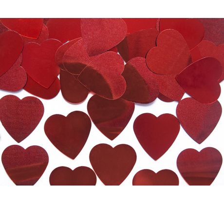 Srdcové konfety, červené, 25 mm, 10 g