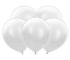 LED balóny 30 cm, biele (1 bal / 5 ks)