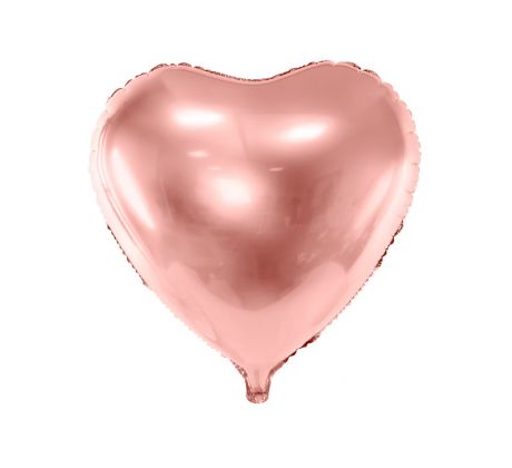 Fóliový balón Srdce, 45 cm, ružovo zlatý