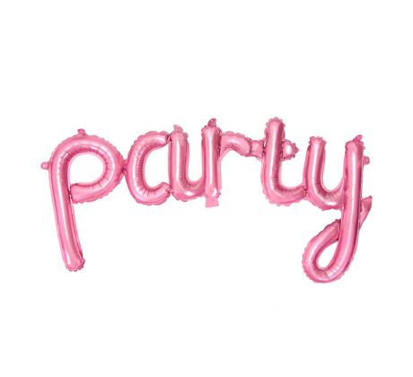 Fóliový balón Party, 80x40cm, ružový