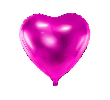 Fóliový balón Srdce, 45 cm, tmavoružový