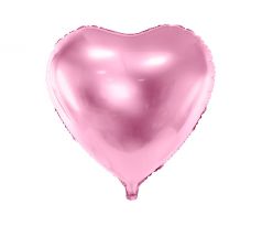 Fóliový balón Srdce, 45 cm, svetloružový