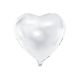 Fóliový balón Srdce, 45 cm, biely